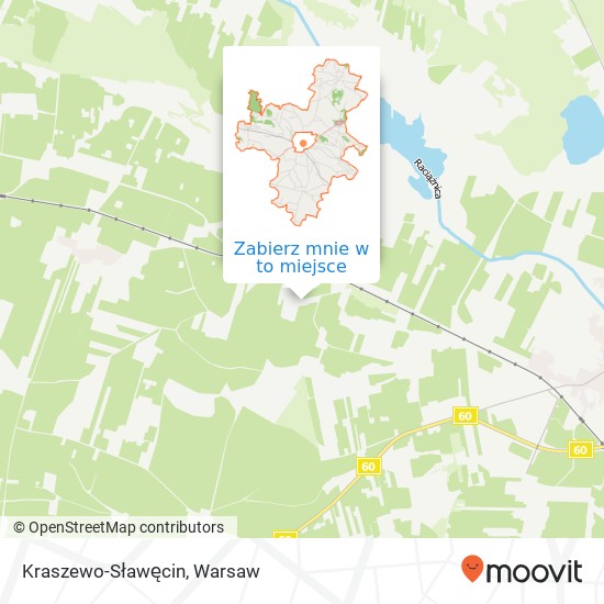 Mapa Kraszewo-Sławęcin