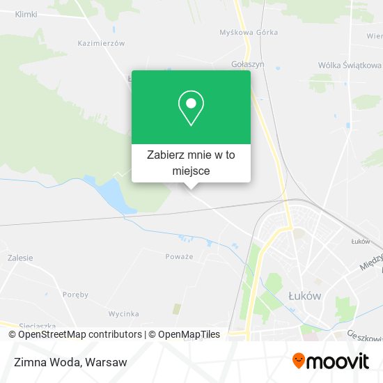 Mapa Zimna Woda