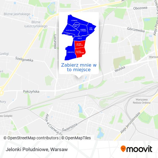 Mapa Jelonki Południowe