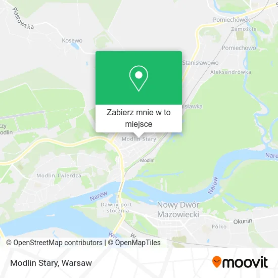 Mapa Modlin Stary