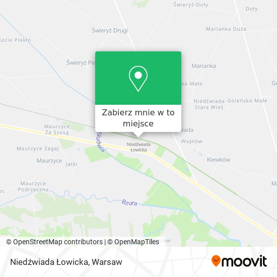 Mapa Niedźwiada Łowicka