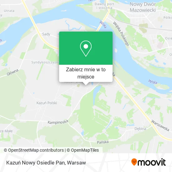 Mapa Kazuń Nowy Osiedle Pan