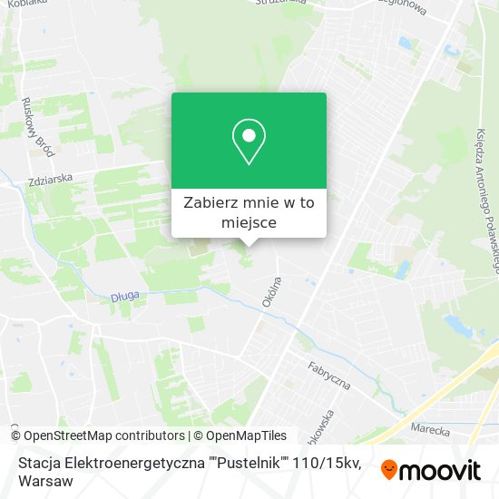 Mapa Stacja Elektroenergetyczna ""Pustelnik"" 110 / 15kv