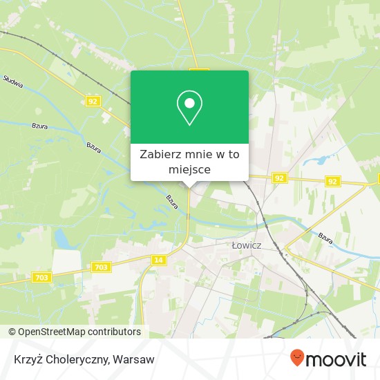 Mapa Krzyż Choleryczny