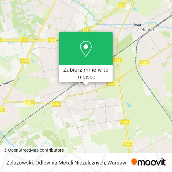 Mapa Żelazowski. Odlewnia Metali Nieżelaznych