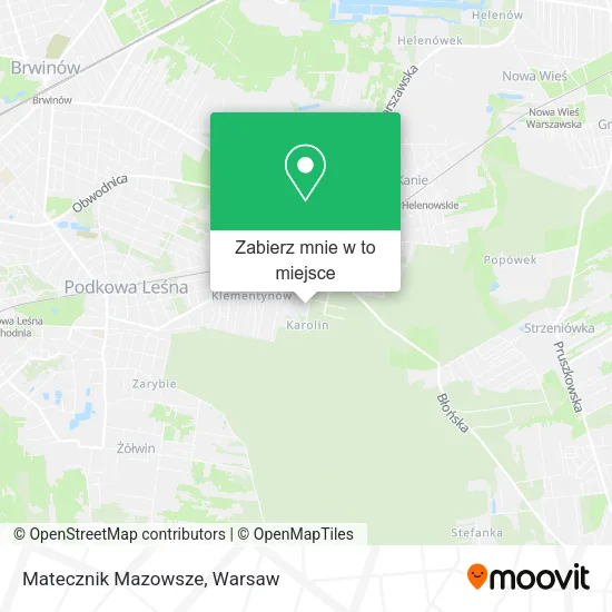Mapa Matecznik Mazowsze