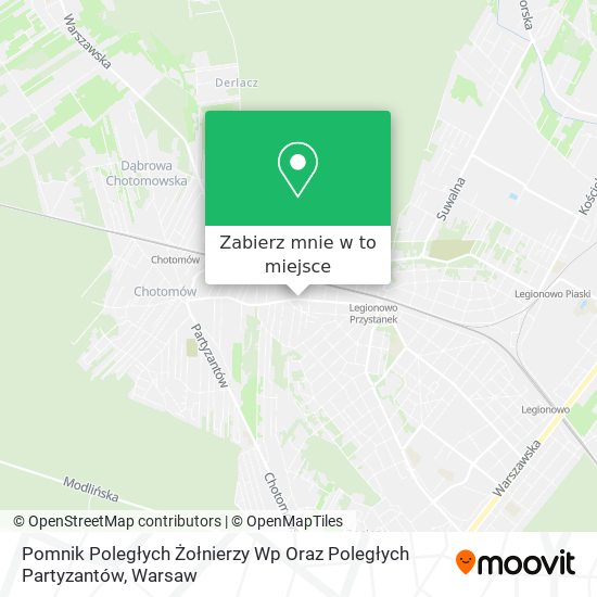 Mapa Pomnik Poległych Żołnierzy Wp Oraz Poległych Partyzantów