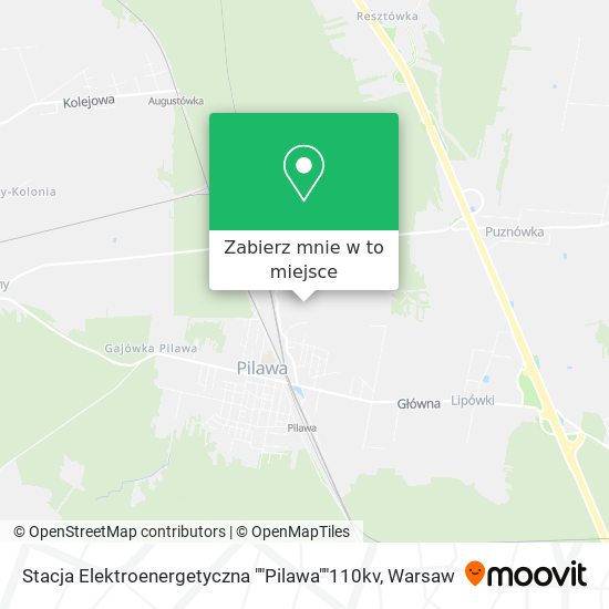 Mapa Stacja Elektroenergetyczna ""Pilawa""110kv