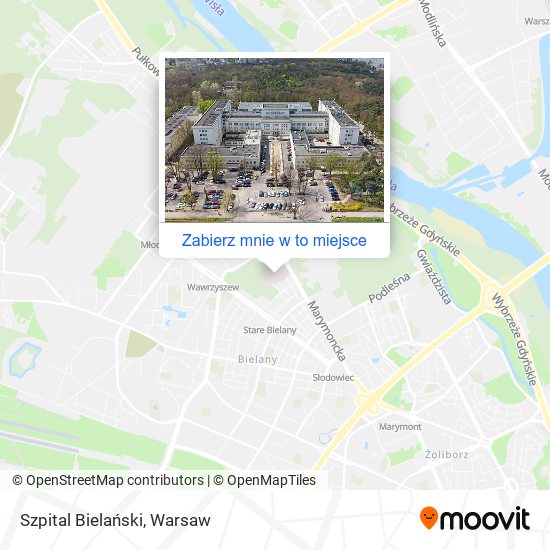 Mapa Szpital Bielański