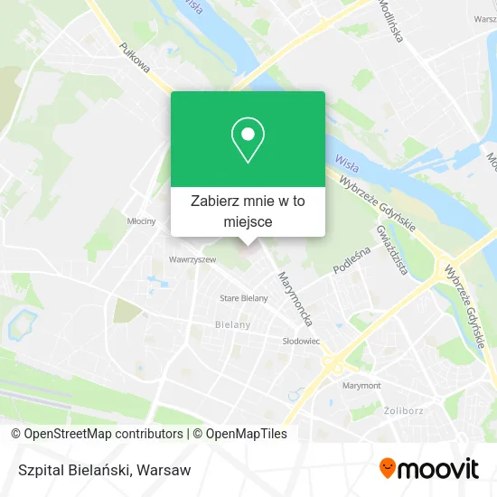 Mapa Szpital Bielański