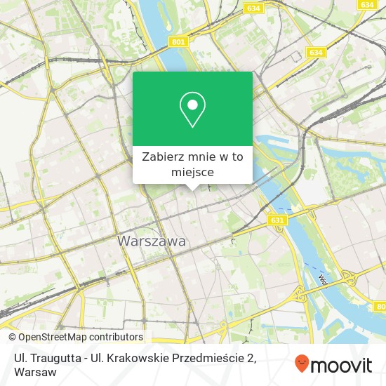 Mapa Ul. Traugutta - Ul. Krakowskie Przedmieście 2