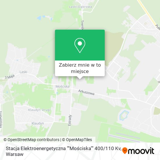 Mapa Stacja Elektroenergetyczna ""Mościska"" 400 / 110 Kv