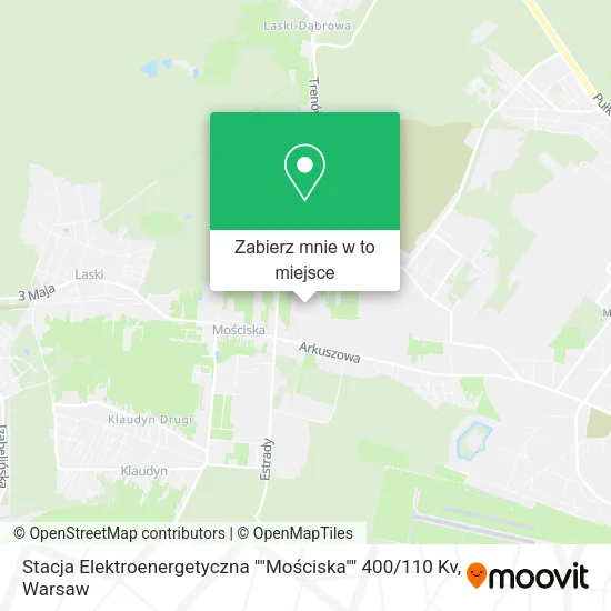 Mapa Stacja Elektroenergetyczna ""Mościska"" 400 / 110 Kv