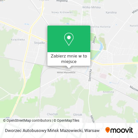 Mapa Dworzec Autobusowy Mińsk Mazowiecki