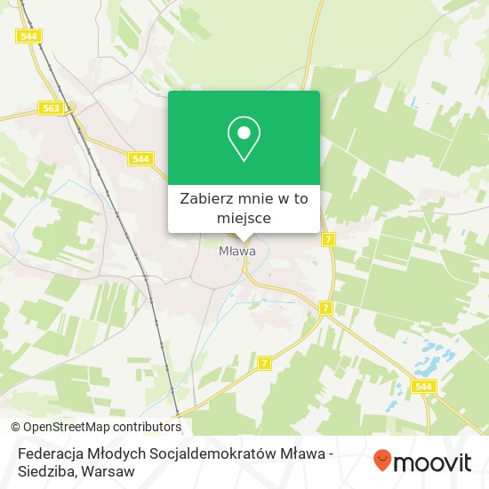 Mapa Federacja Młodych Socjaldemokratów Mława - Siedziba