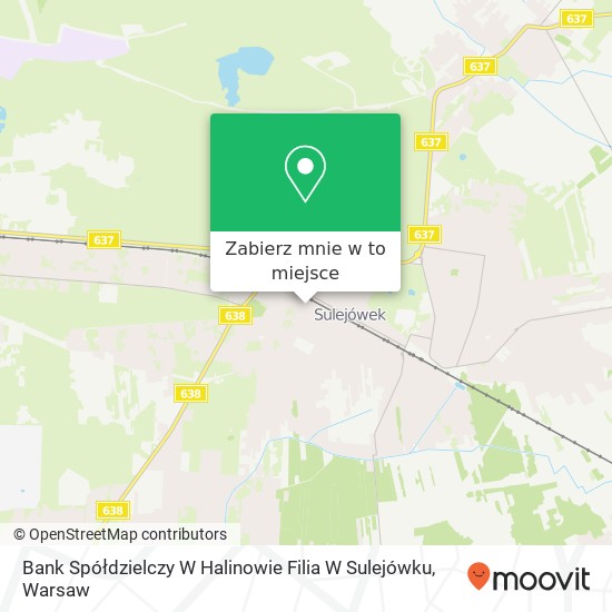 Mapa Bank Spółdzielczy W Halinowie Filia W Sulejówku