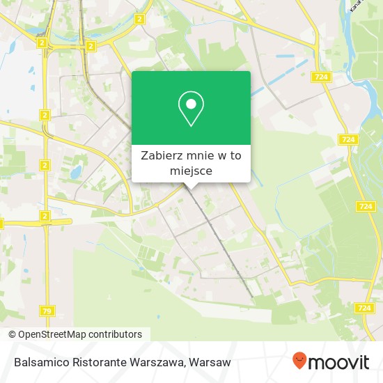 Mapa Balsamico Ristorante Warszawa