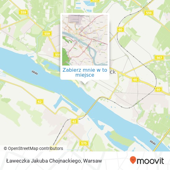 Mapa Ławeczka Jakuba Chojnackiego