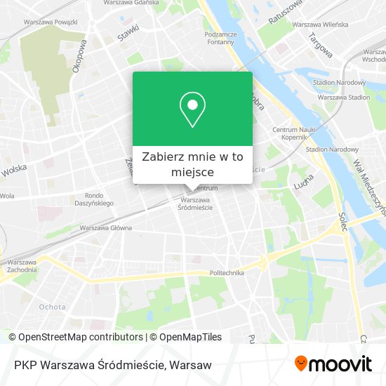 Mapa PKP Warszawa Śródmieście