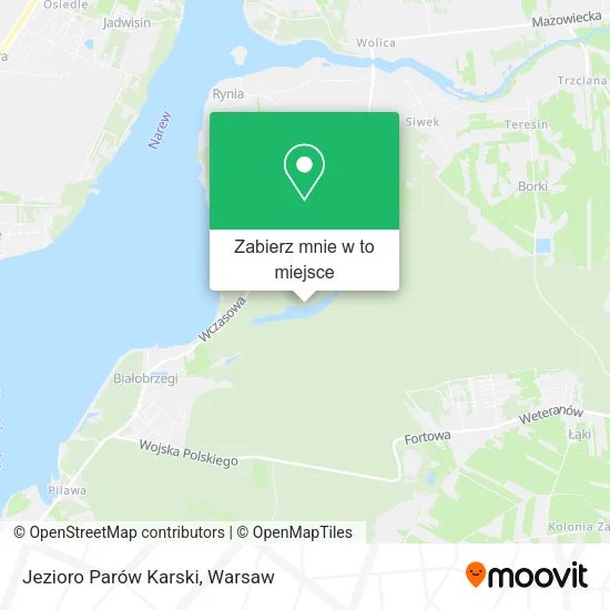 Mapa Jezioro Parów Karski