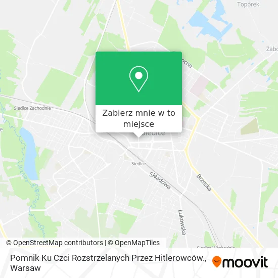 Mapa Pomnik Ku Czci Rozstrzelanych Przez Hitlerowców.