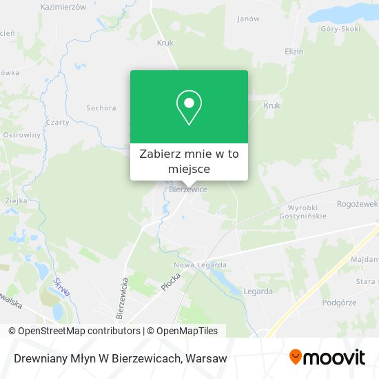 Mapa Drewniany Młyn W Bierzewicach