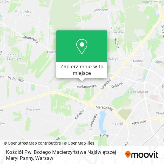 Mapa Kościół Pw. Bożego Macierzyństwa Najświętszej Maryi Panny