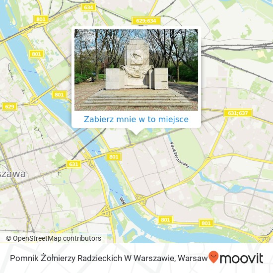 Mapa Pomnik Żołnierzy Radzieckich W Warszawie