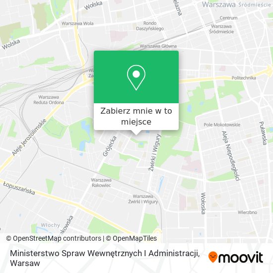 Mapa Ministerstwo Spraw Wewnętrznych I Administracji