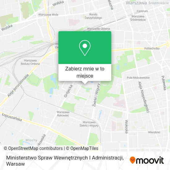 Mapa Ministerstwo Spraw Wewnętrznych I Administracji