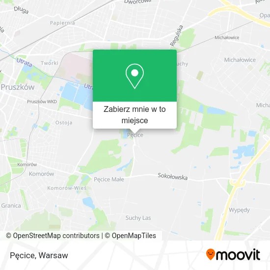 Mapa Pęcice