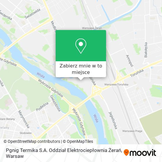 Mapa Pgnig Termika S.A. Oddział Elektrociepłownia Żerań