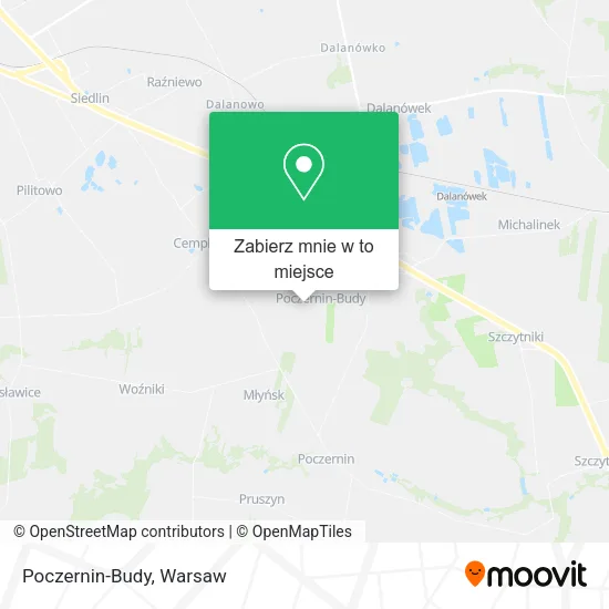 Mapa Poczernin-Budy