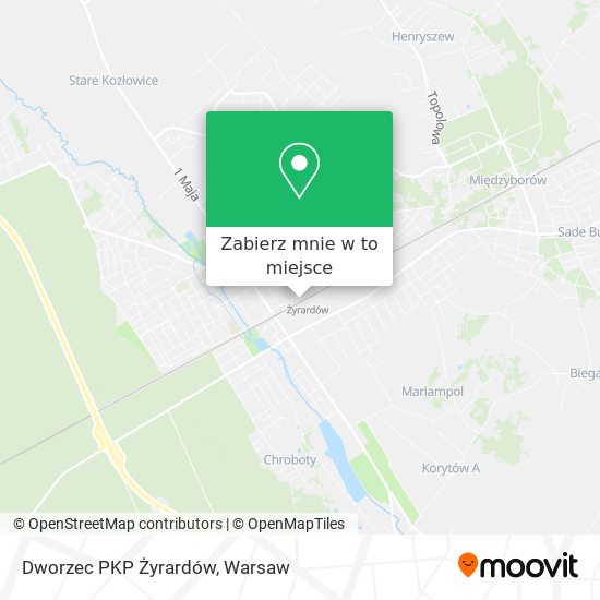 Mapa Dworzec PKP Żyrardów