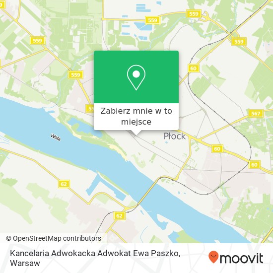 Mapa Kancelaria Adwokacka Adwokat Ewa Paszko