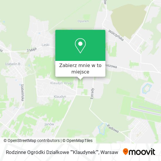 Mapa Rodzinne Ogródki Działkowe ""Klaudynek""