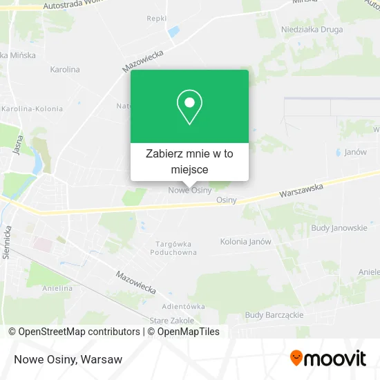 Mapa Nowe Osiny