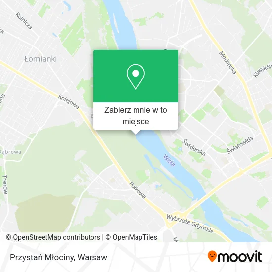 Mapa Przystań Młociny