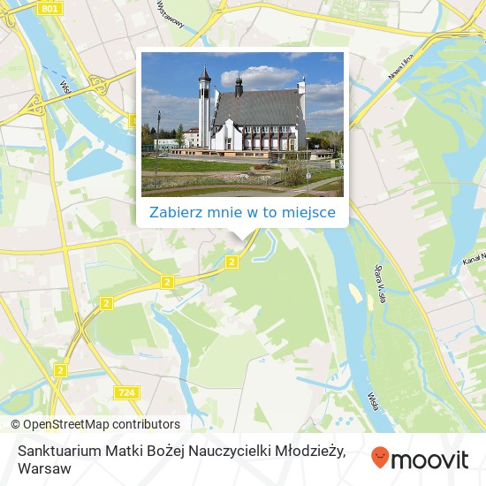 Mapa Sanktuarium Matki Bożej Nauczycielki Młodzieży