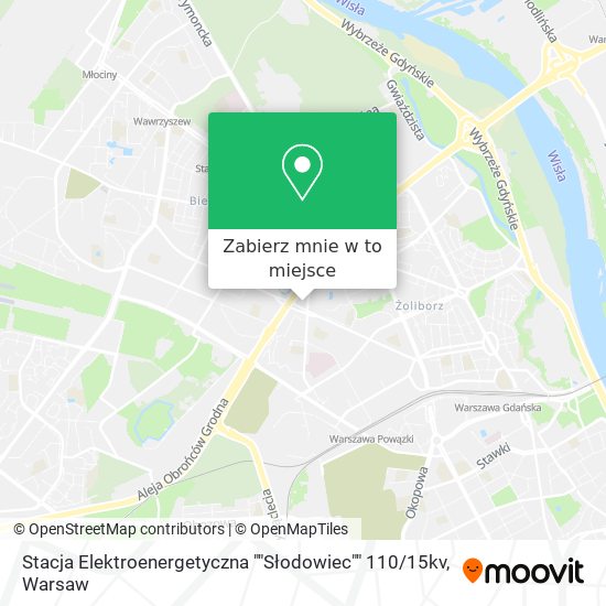 Mapa Stacja Elektroenergetyczna ""Słodowiec"" 110 / 15kv