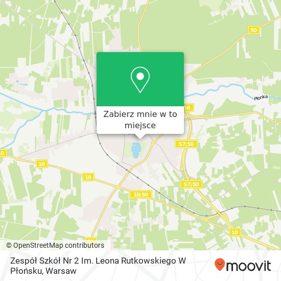 Mapa Zespół Szkół Nr 2 Im. Leona Rutkowskiego W Płońsku