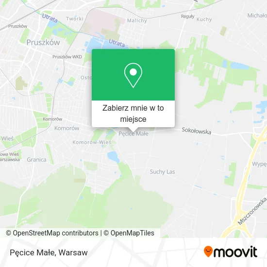 Mapa Pęcice Małe