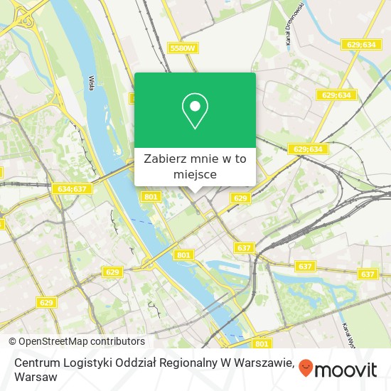 Mapa Centrum Logistyki Oddział Regionalny W Warszawie