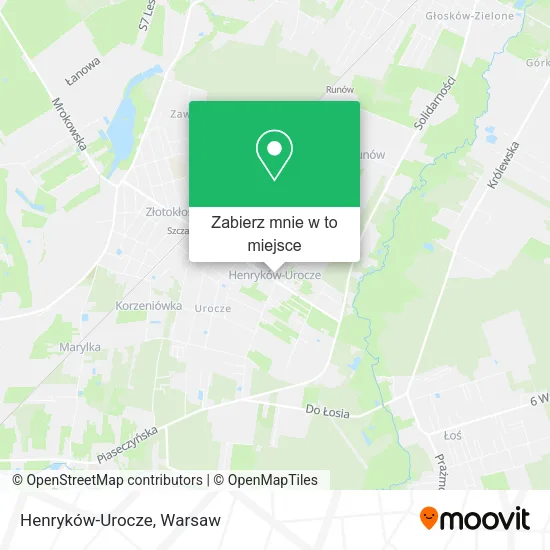 Mapa Henryków-Urocze