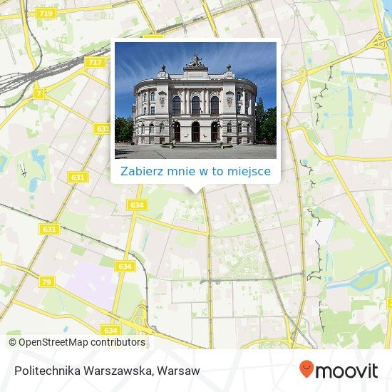 Mapa Politechnika Warszawska