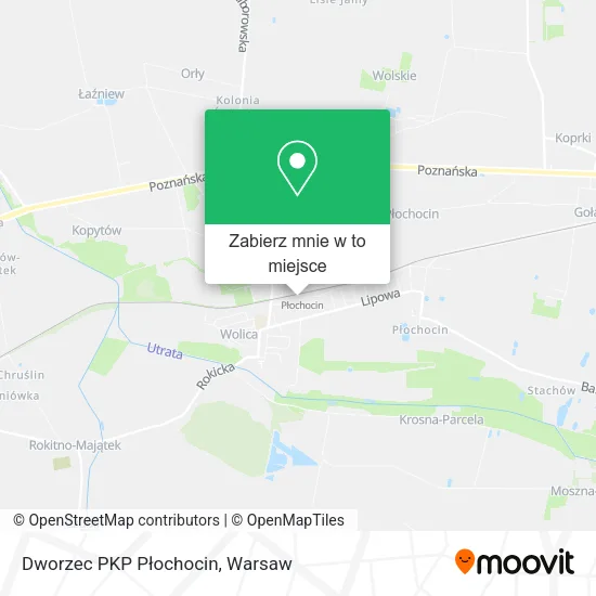 Mapa Dworzec PKP Płochocin