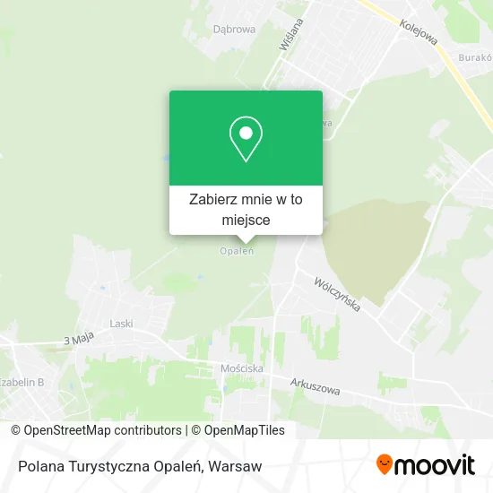 Mapa Polana Turystyczna Opaleń