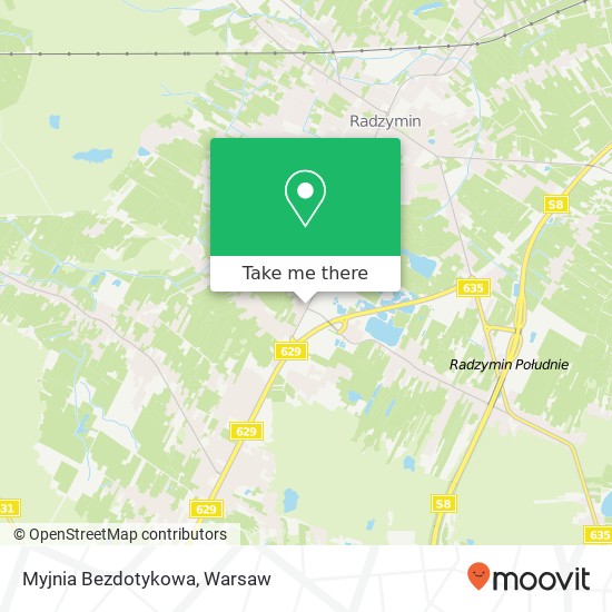 Mapa Myjnia Bezdotykowa