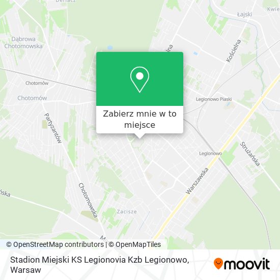 Mapa Stadion Miejski KS Legionovia Kzb Legionowo