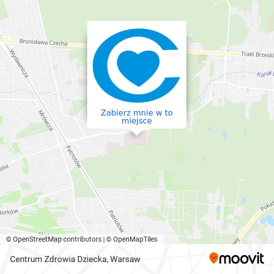 Mapa Centrum Zdrowia Dziecka